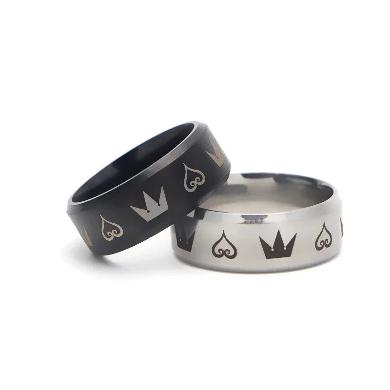 KH Metal Crown And Heart Ring
