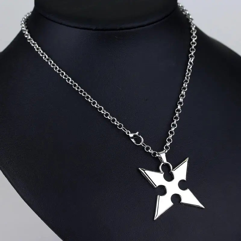 KH Riku Metal shuriken Necklace