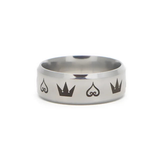 KH Metal Crown And Heart Ring